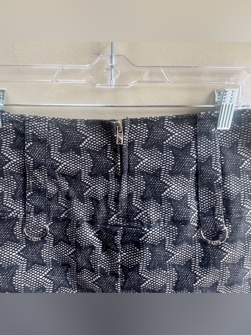 Tripp NYC Star Mini Skirt with Zippers - Black Y2K Goth Emo Punk Sz M - Picture 6 of 12